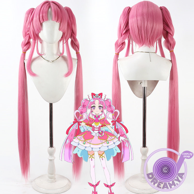 Synthetic Wigs - 小林美久る コスプレウィッグ ピンク ロング 人工毛 耐熱性