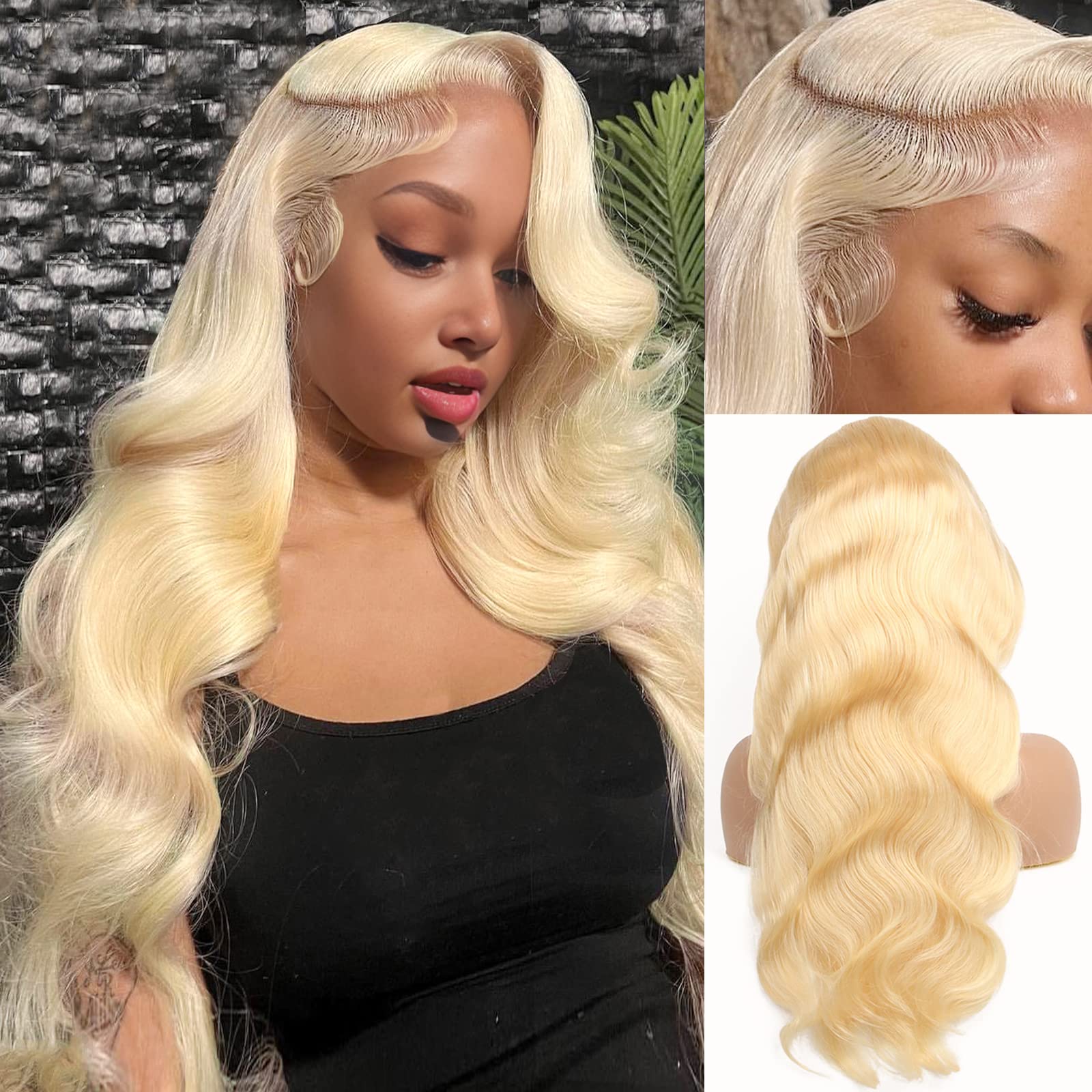 613 Blonde Body Wave Lace Front Wig - 13x6 レースフロント 613 ウィッグ 人毛 ボディウェーブ
