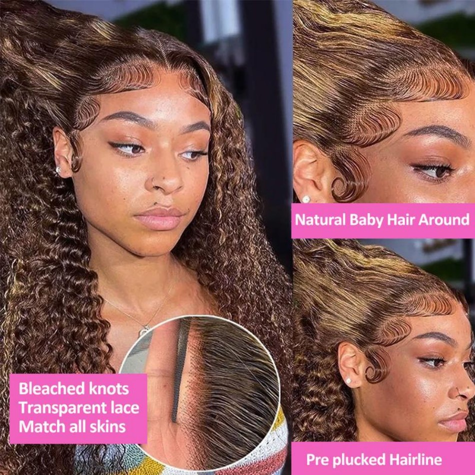 427 ハイライト オンブレ ウィッグ 人毛 13x6 HD - Hd Lace Frontal Wig Human Hair Pre Plucked のレビューと価格