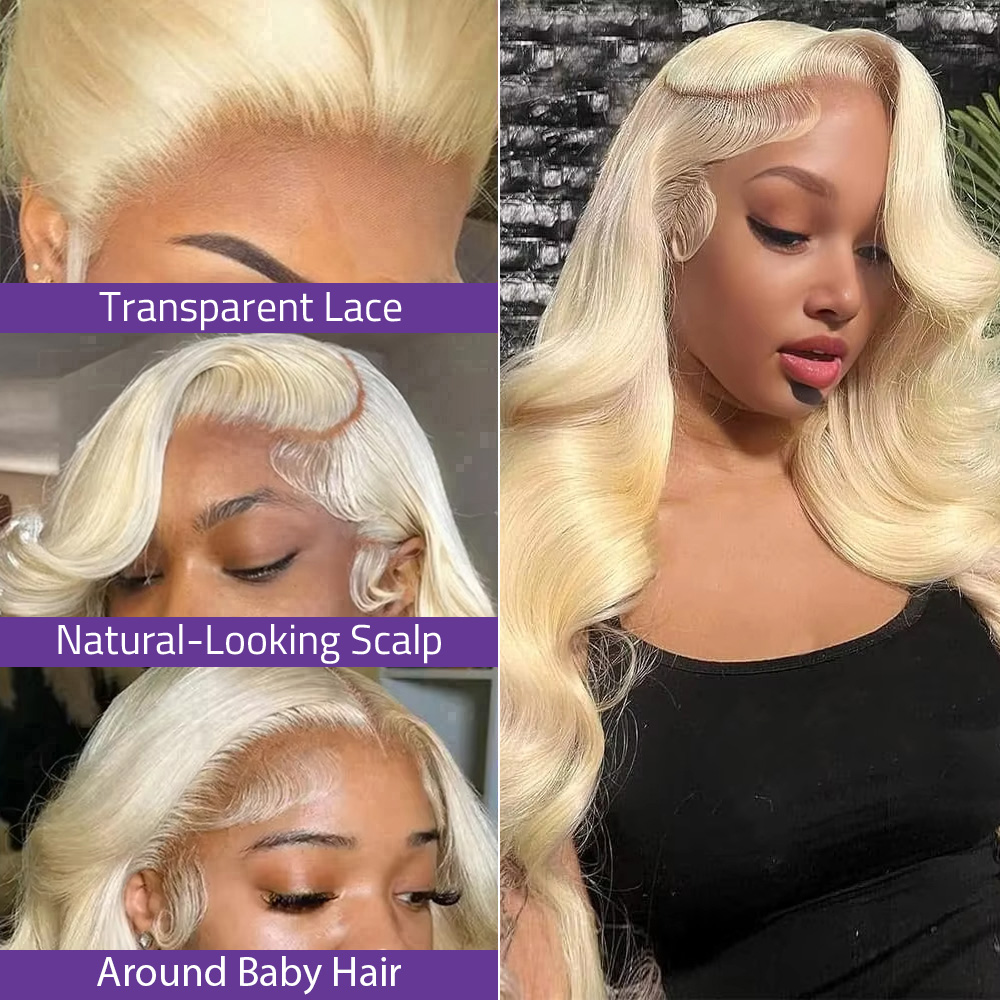 13x4のブロンド（613）のボディウェーブ・レースフロント - 613 Blonde Body Wave Lace Front Wig のレビューと価格