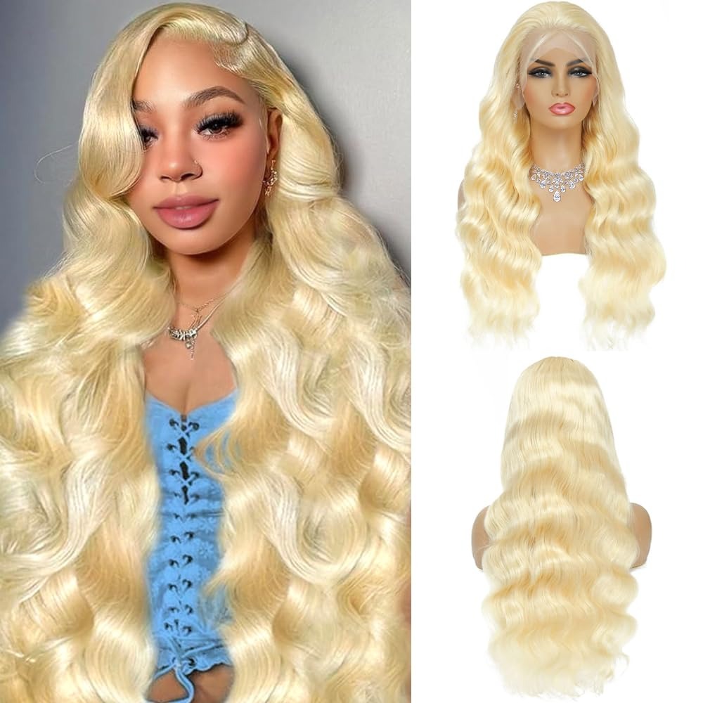 613 HDレースフロントウィッグ 200%密度 13x4  - 613 Blonde Body Wave Lace Front Wig のレビューと価格
