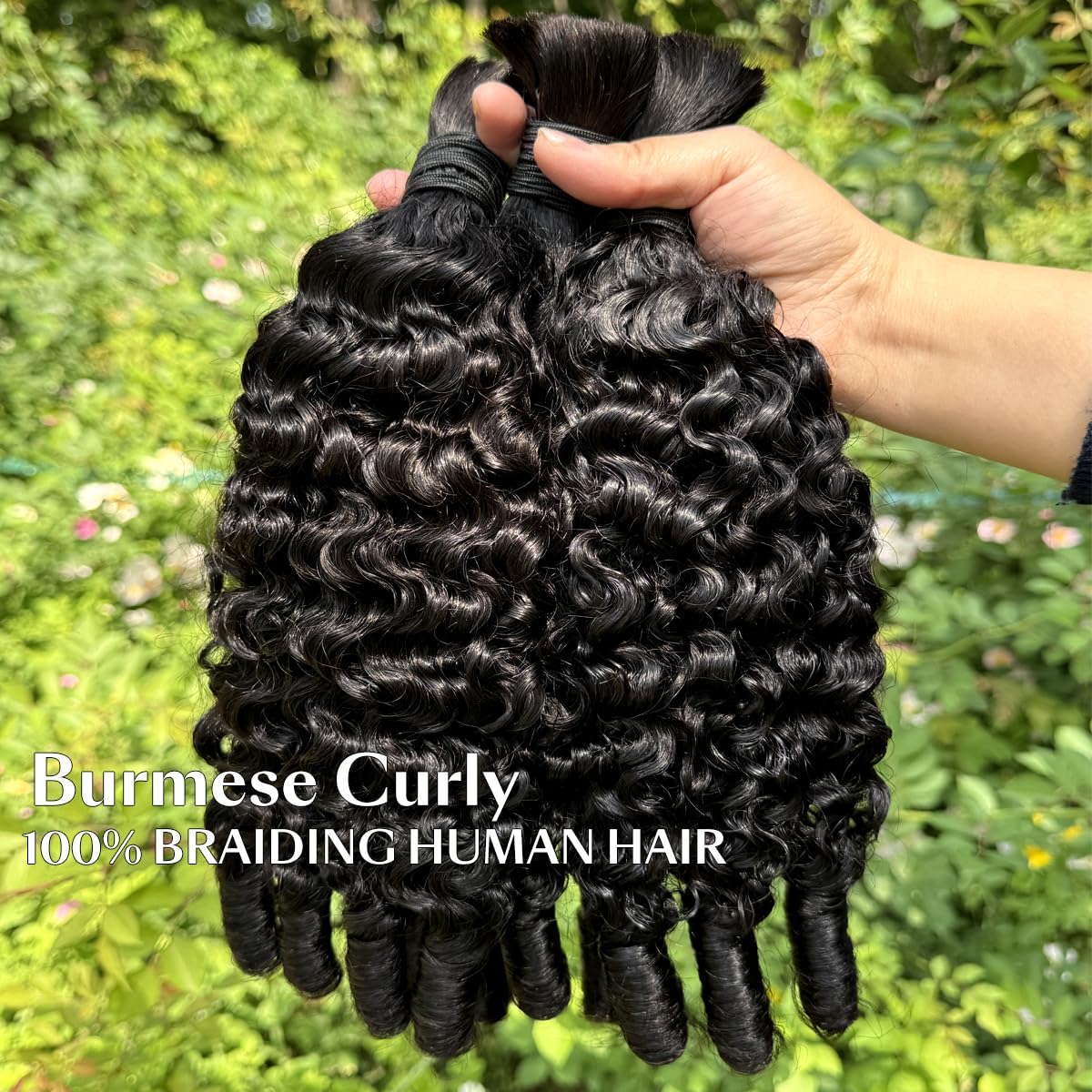 15A人毛ブレイズヘア、ボヘミアンブレイズ用、ビルマ風カーリ - Water Wave Bulk Human Hair For Braiding のレビューと価格