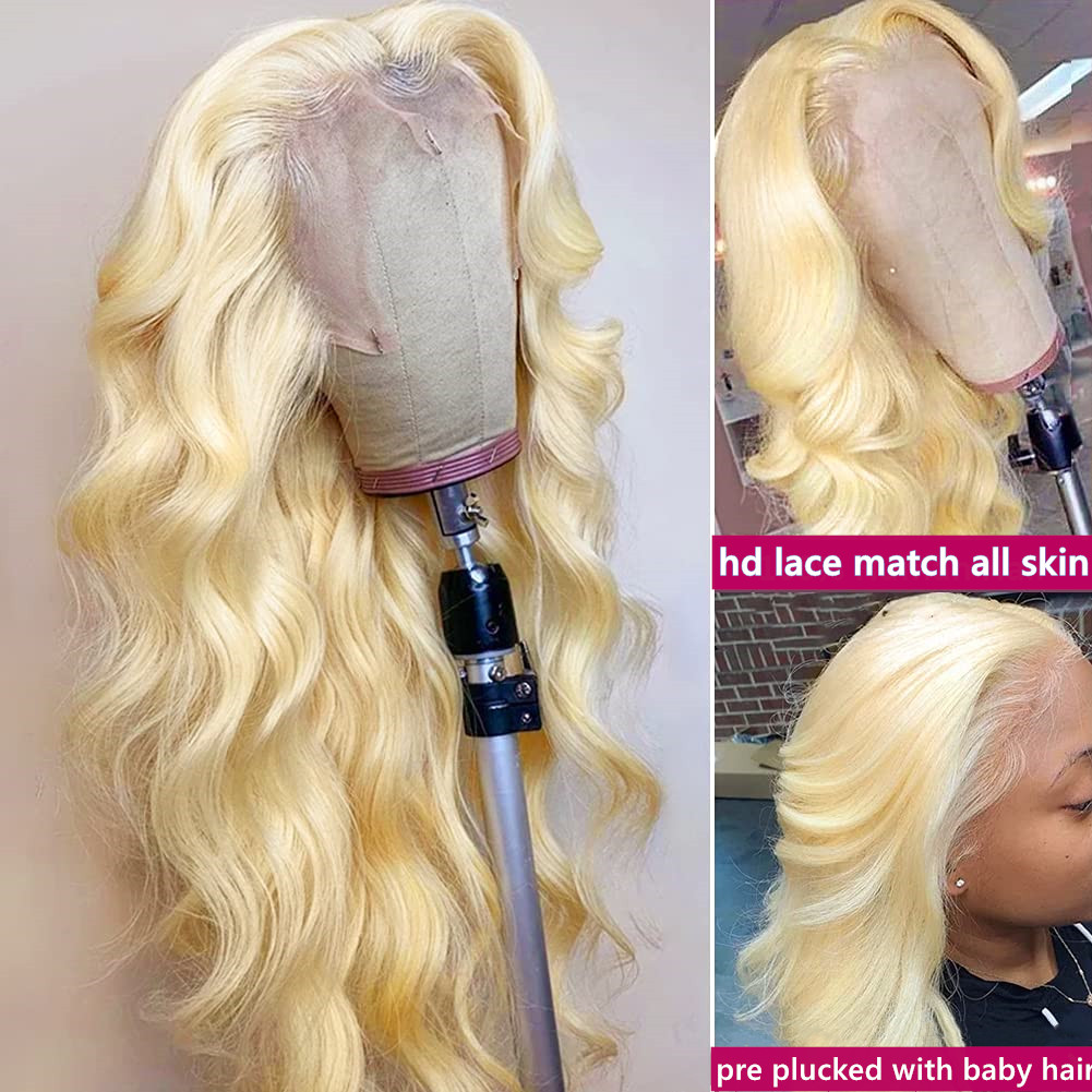 613 13x6レースフロントウィッグ人毛ボディウェーブブロ - 613 Blonde Body Wave Lace Front Wig のレビューと価格
