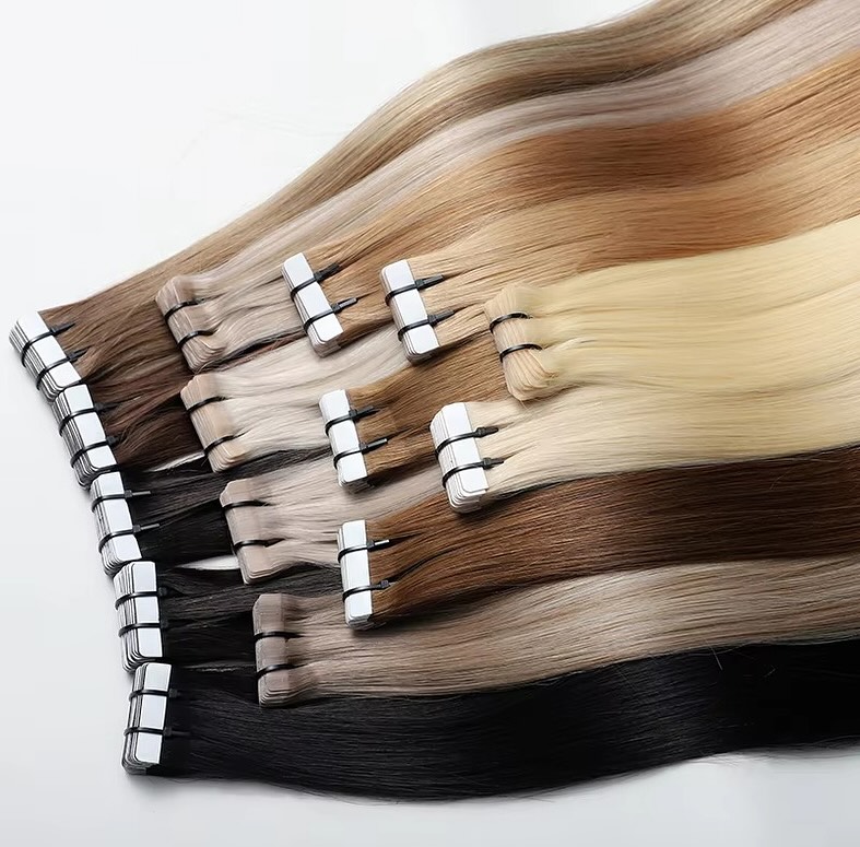 テープイン人毛エクステンション ナチュラルブラック 18-3 - Invisible Tape In Extensions Real Hair のレビューと価格