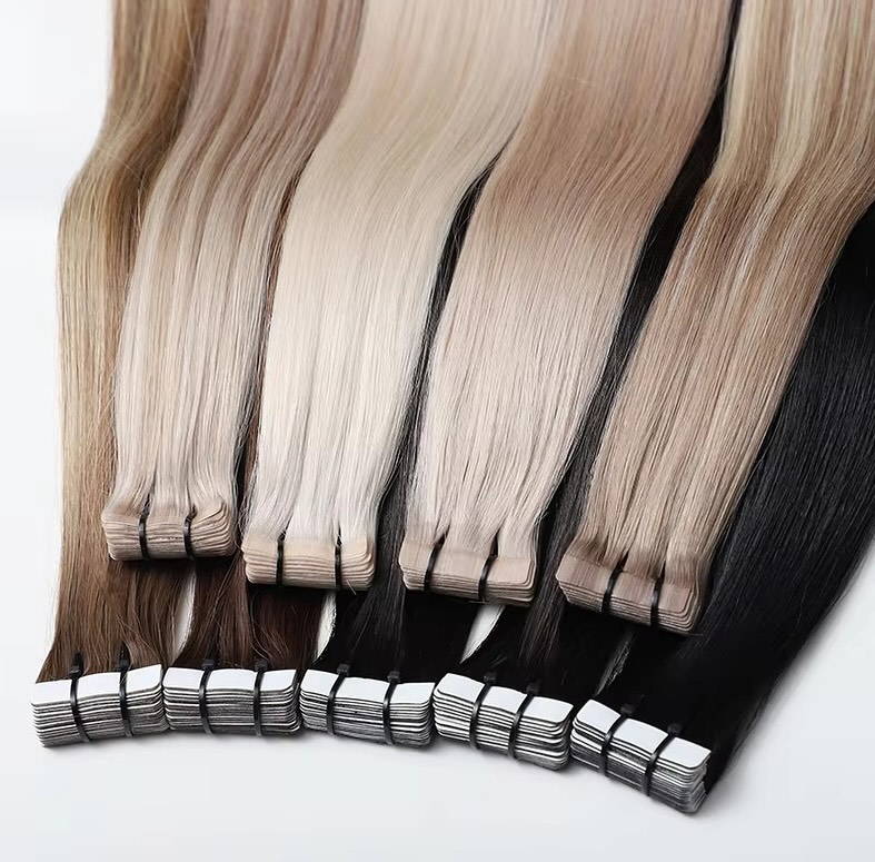 テープイン人毛エクステンション ナチュラルブラック 18-3 - Invisible Tape In Extensions Real Hair のレビューと価格