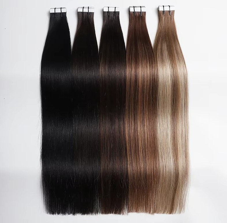 テープイン人毛エクステンション ナチュラルブラック 18-3 - Invisible Tape In Extensions Real Hair のレビューと価格