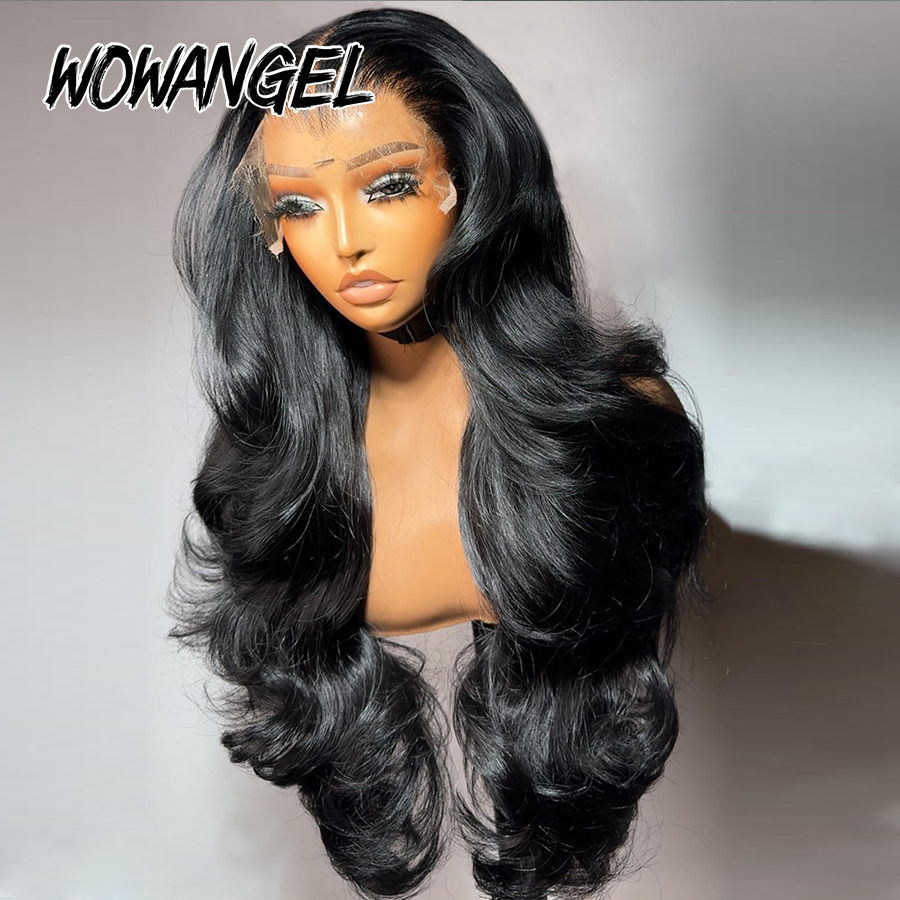 ワオ！エンジェルボディウェーブ ジェットブラック 250%  - Lace Front Wigs のレビューと価格
