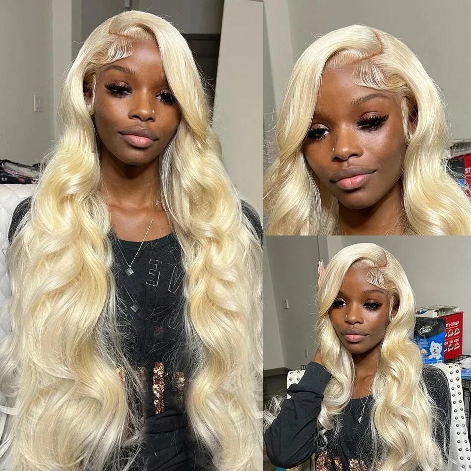 613ブロンド13x6 HD透明レースフロントウィッグ ブラ - 613 Blonde Body Wave Lace Front Wig のレビューと価格